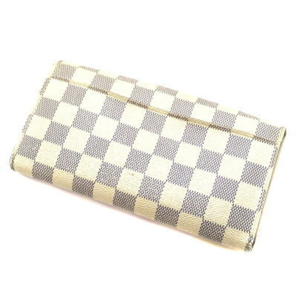 Louis Vuitton Portefeuille Sarah Wallet Damier Canvas Azur White - Picture 2 of 6